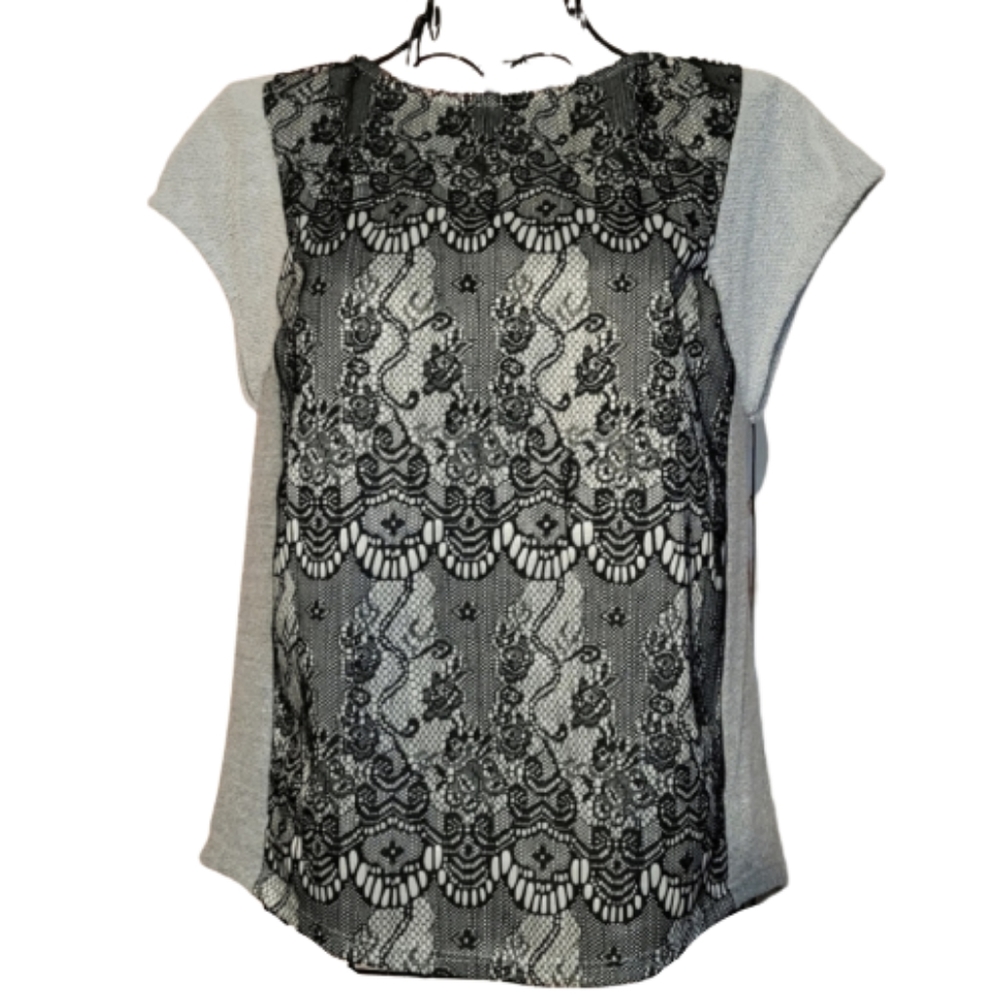 Bar III Capped Sleeve, High-Low Top
